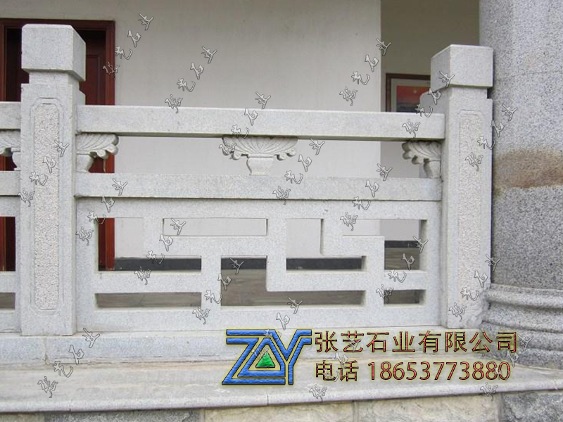 芝麻白鏤空石欄桿護(hù)欄