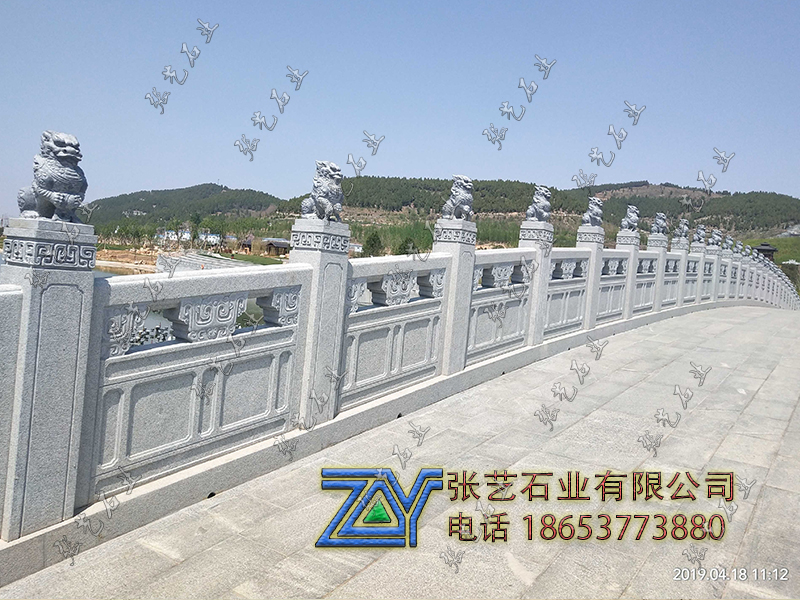 芝麻白麒麟頭石欄桿護(hù)欄