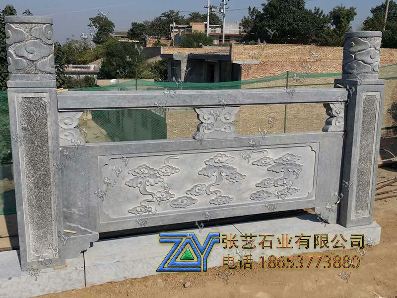 青石云紋石欄桿護欄