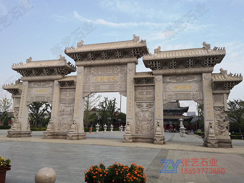 古建筑復(fù)古石牌坊