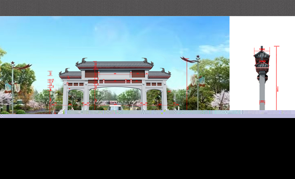 石雕門樓牌坊定做